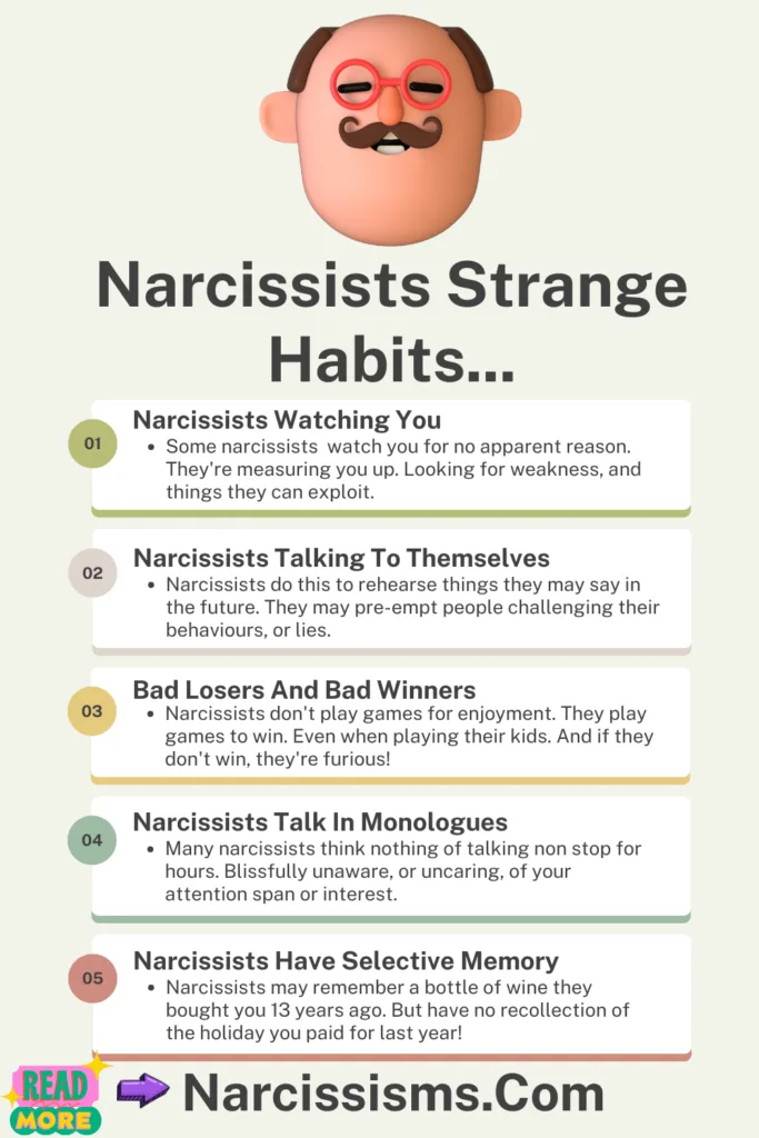 Infographic - "Narcissists Strange Habits"
