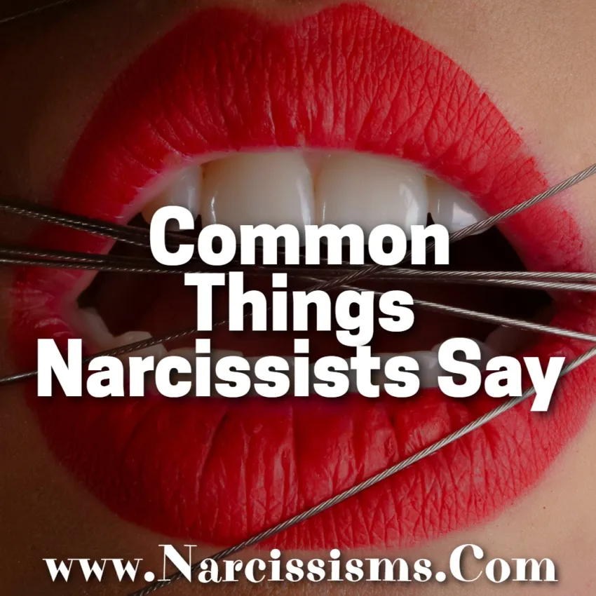 Common Things Narcissists Say