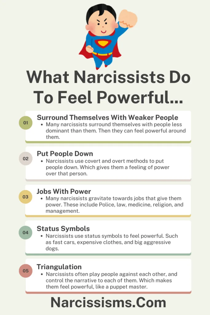Infographic - What Narcissists Do To Feel Powerful