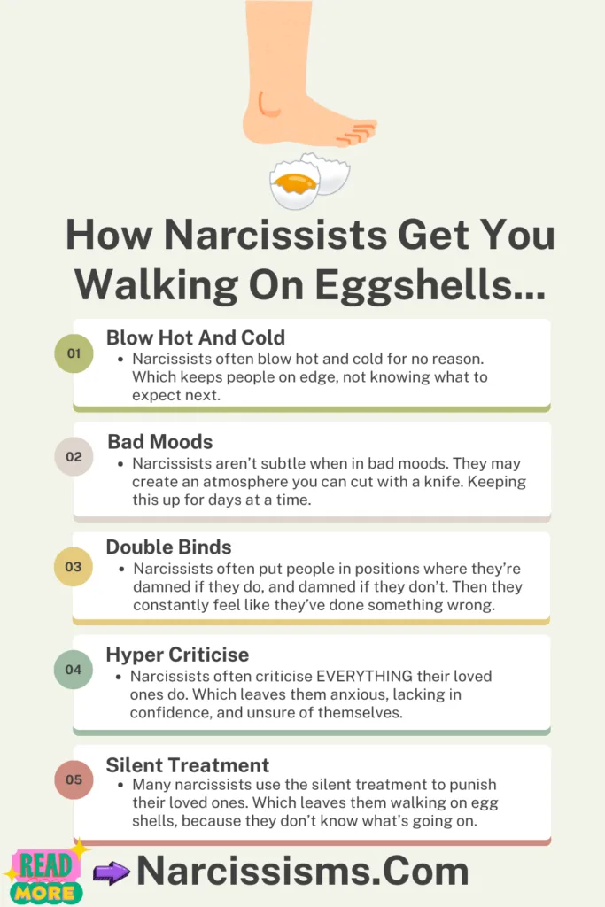 Infographic - "How Narcissists Get You Walking On Eggshells"
