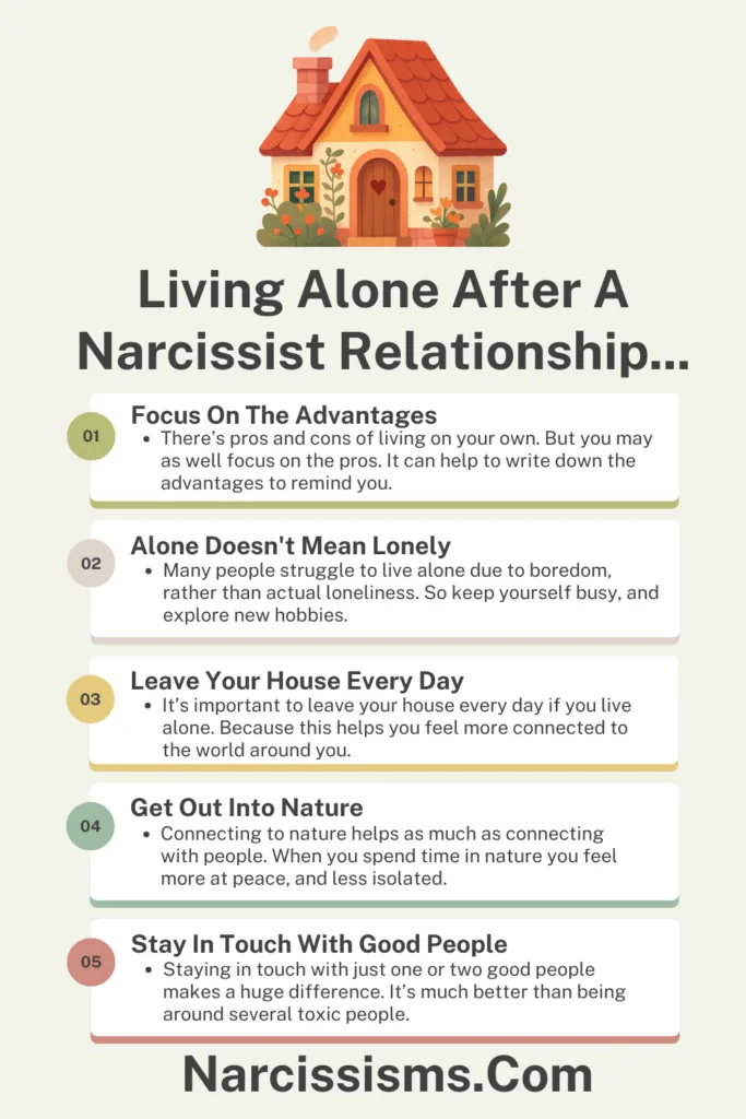 Infographic - Living Alone After A Narcissist Relationship