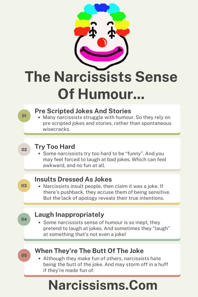 Infographic - The Narcissists Sense Of Humour