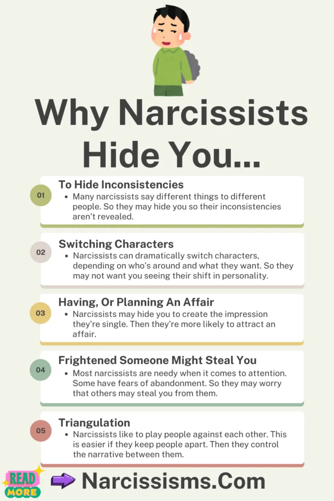 Infographic - "Why Narcissists Hide You"