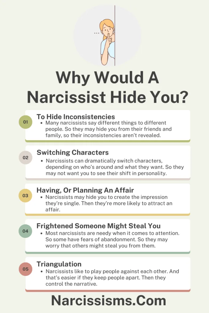 Infographic - Why Would A Narcissist Hide You?