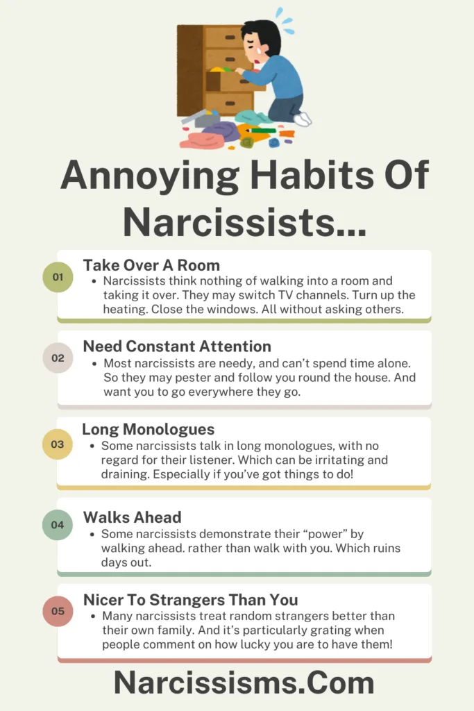 Infographic - Annoying Habits Of Narcissists