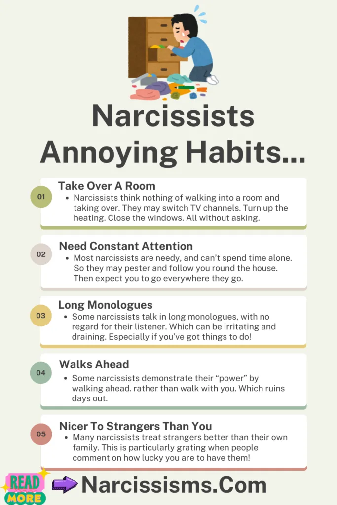 Infographic - "Narcissists Annoying Habits"