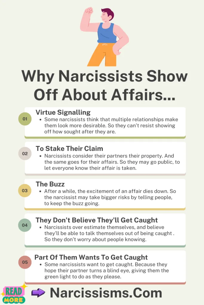 Infographic - "Why Narcissists Show Off About Affairs"