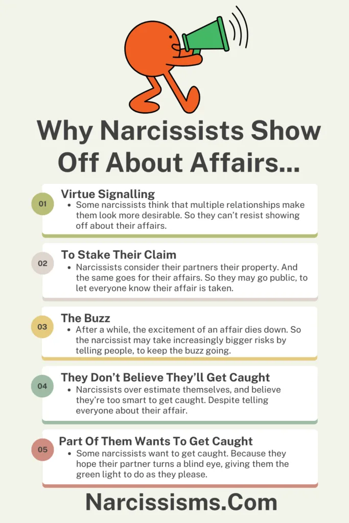 Infographic - Why Narcissists Show Off About Their Affairs