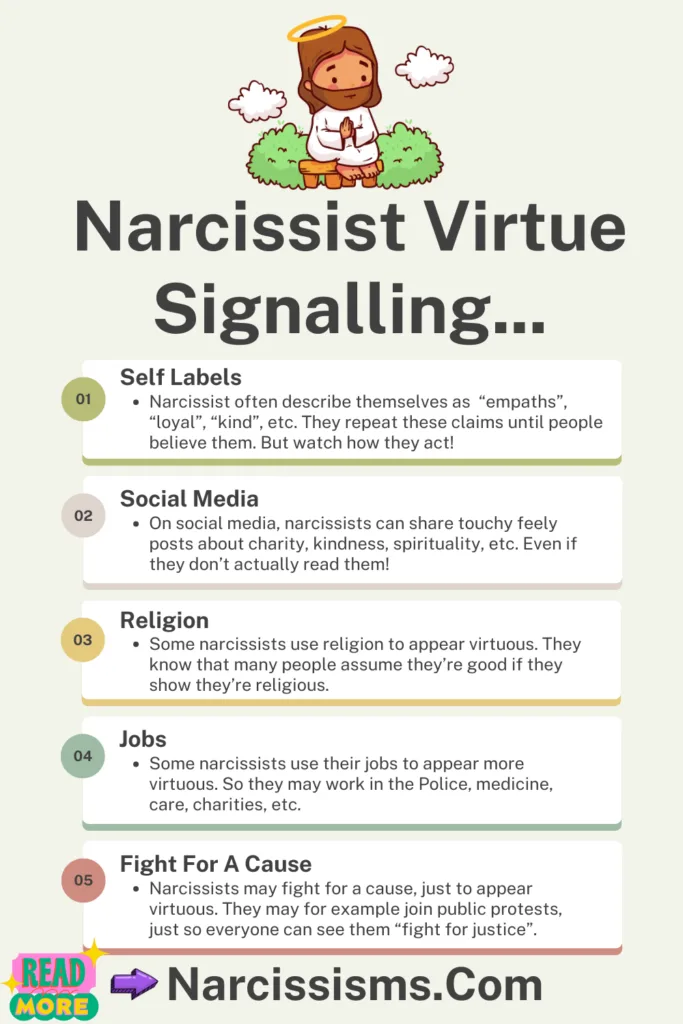 Infographic - "Narcissist Virtue Signalling"