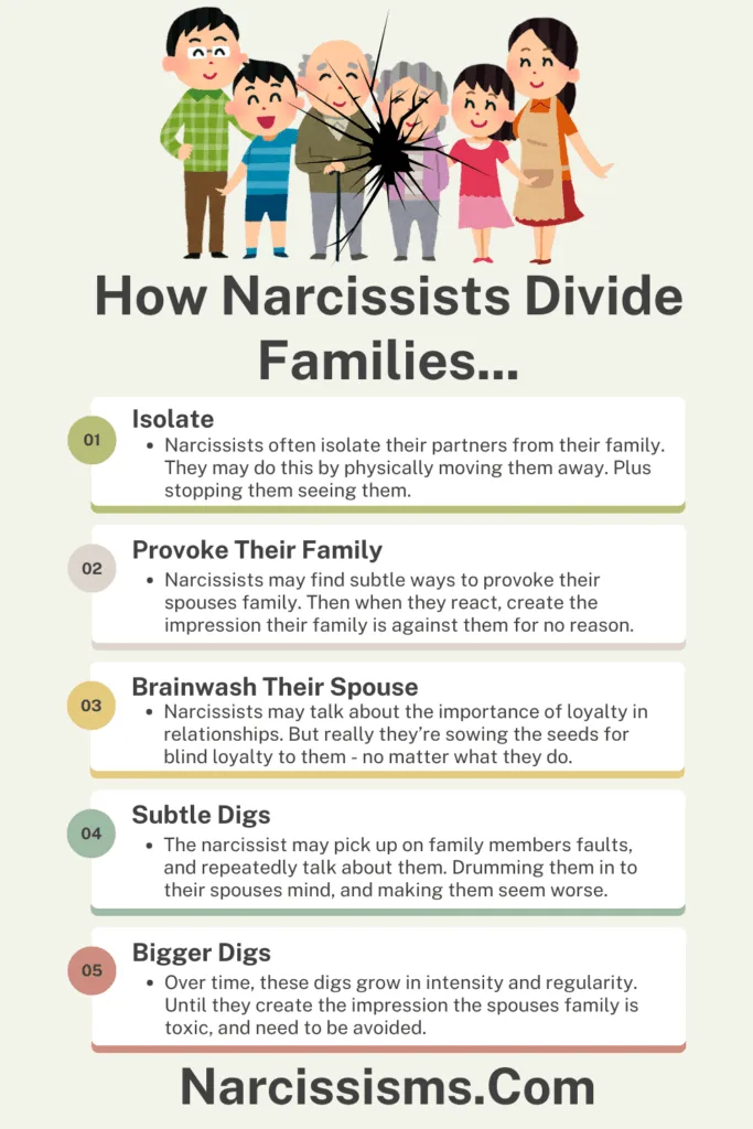 Infographic - How narcissists divide families
