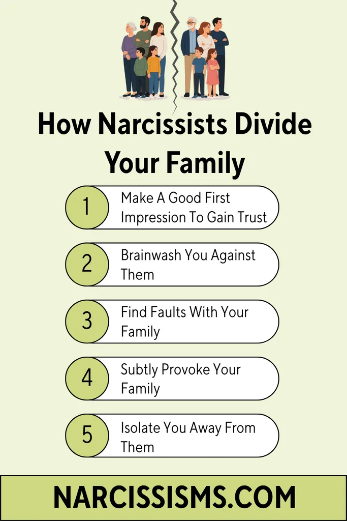 Infographic - How Narcissists Divide Your Family