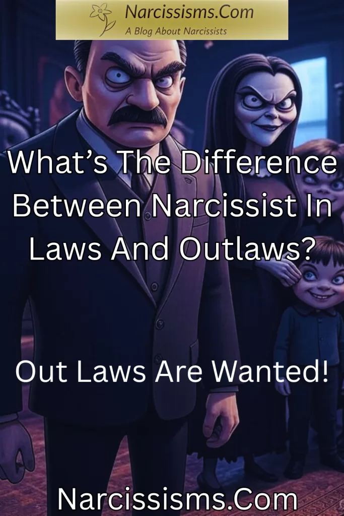 Narcissist joke - "What's the difference between narcissist in laws and outlaws? Out laws are wanted!"