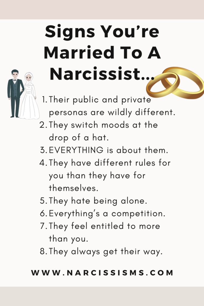 infographic - Signs You're Married To A Narcissist