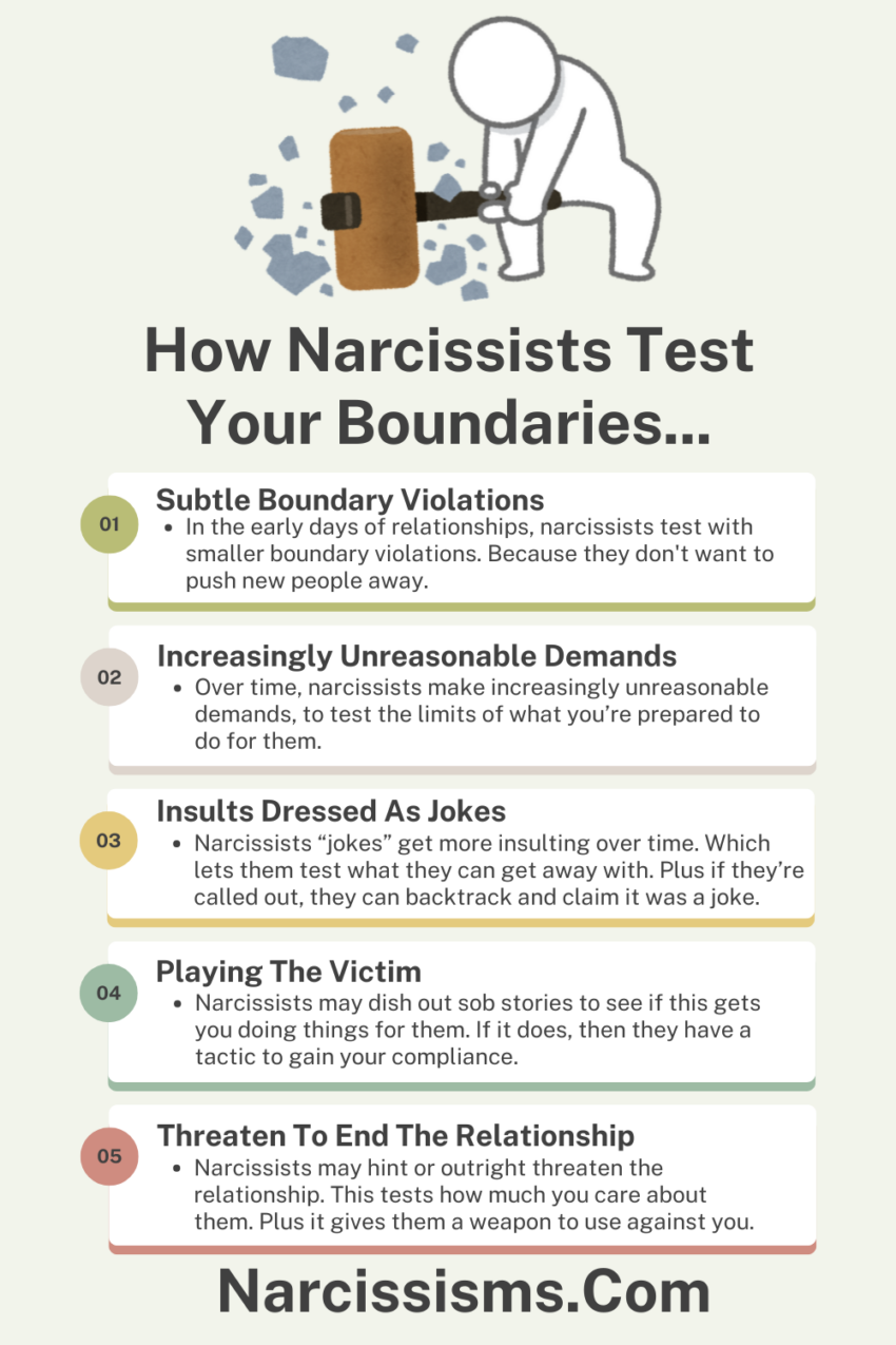 How Narcissists Test Your Boundaries - Narcissisms.Com