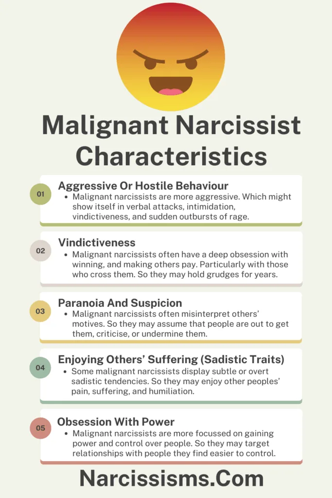 Infographic - Malignant Narcissist Characteristics