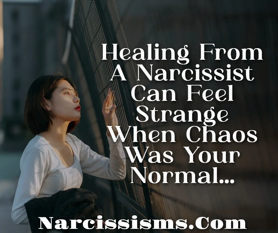 Quote - "Healing From A Narcissist Can Feel Strange When Chaos Was Your Normal..."