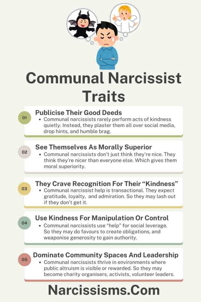 Infographic - Communal Narcissist Traits
