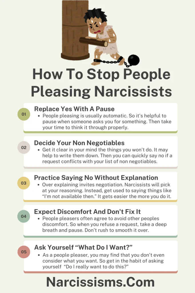 Infographic - How To Stop People Pleasing Narcissists