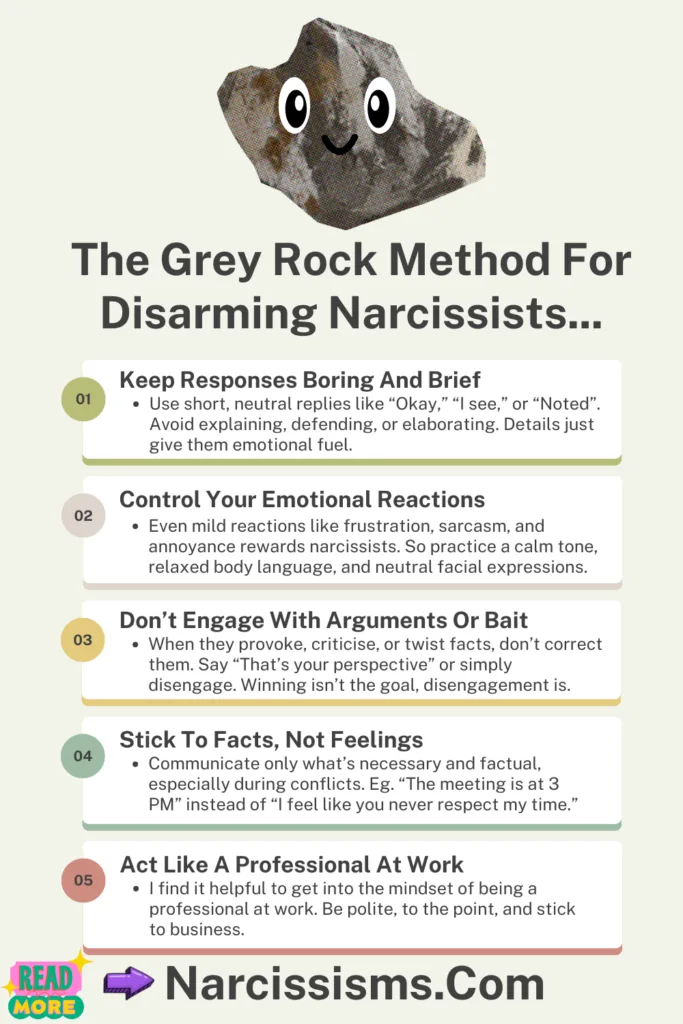 Infographic - "The Grey Rock Method"