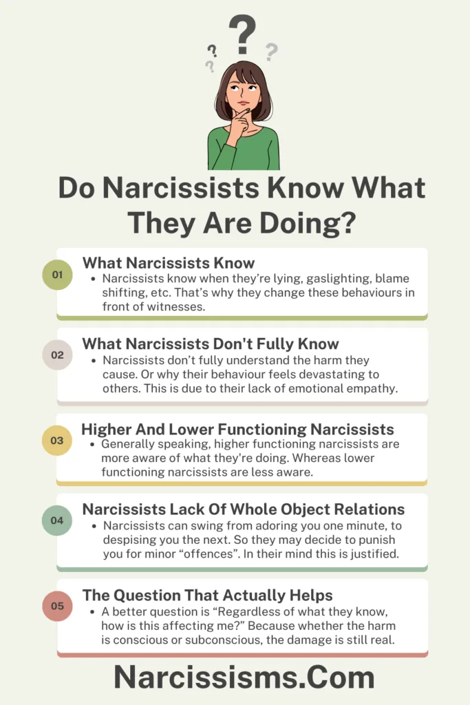Infographic - Do Narcissists Know What They Are Doing?