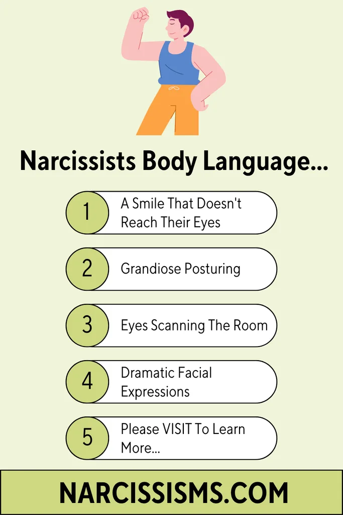 Infographic - "Narcissists Body Language"