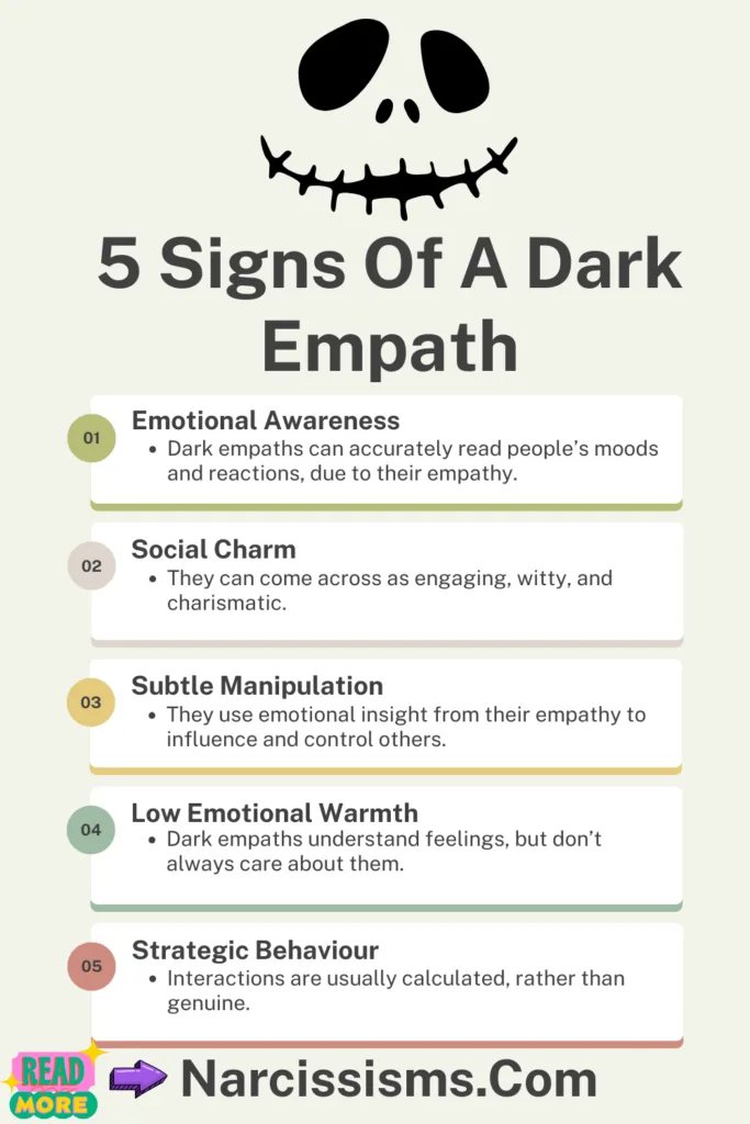 Infographic - 5 Signs Of A Dark Empath