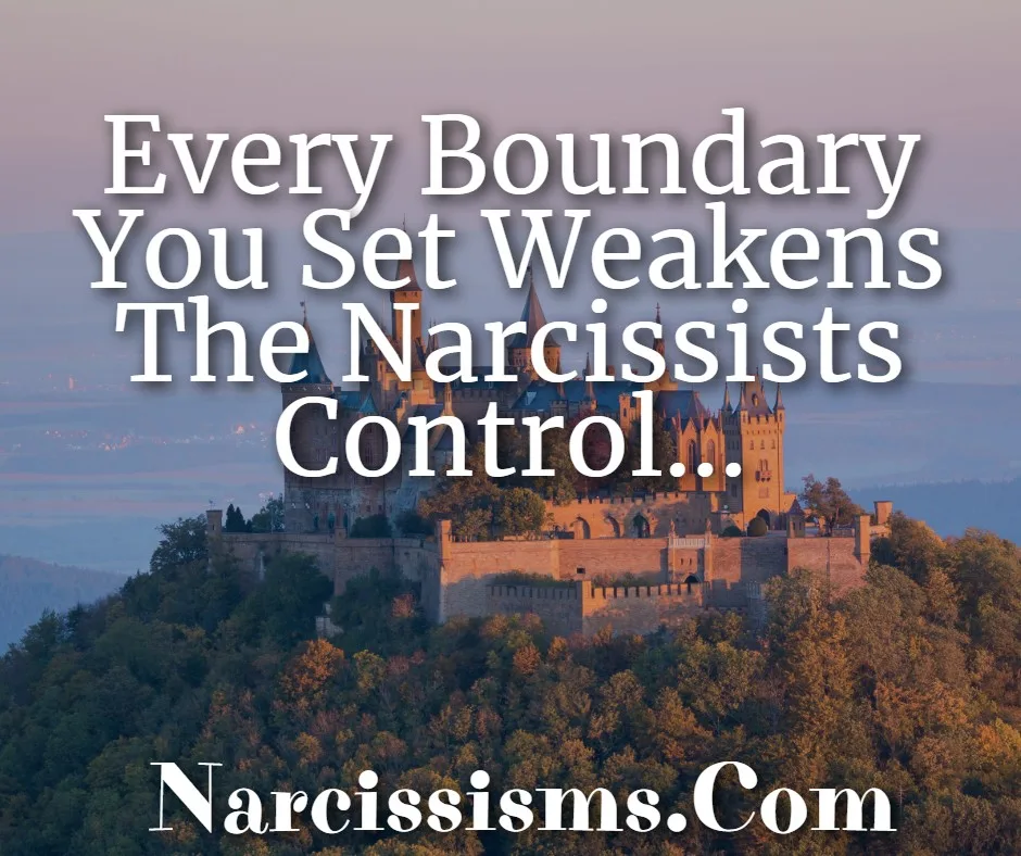 Quote - "Every Boundary You Set Weakens The Narcissists Control..."