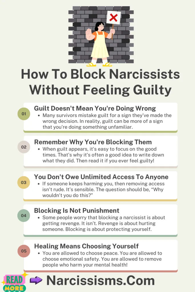 Infographic - "How To Block Narcissists Without Feeling Guilty"