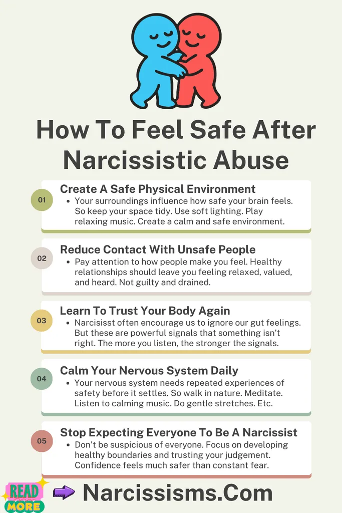 Infographic - "How To Feel Safe After Narcissistic Abuse"