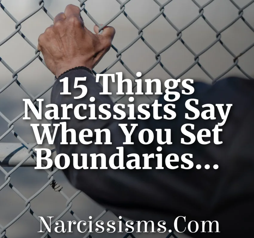 15 Things Narcissists Say When You Set Boundaries